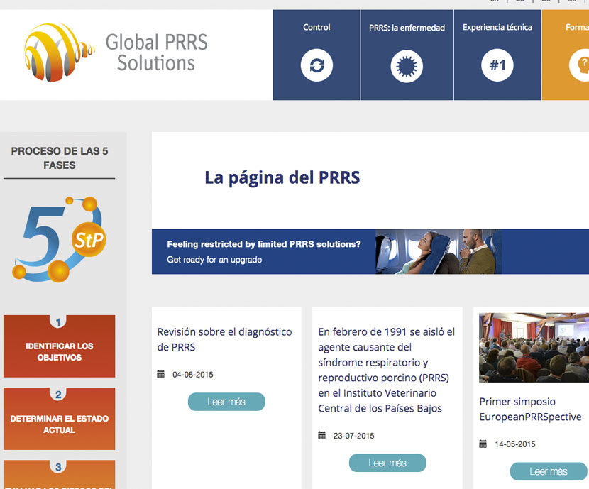 Nueva web con información sobre PRRS