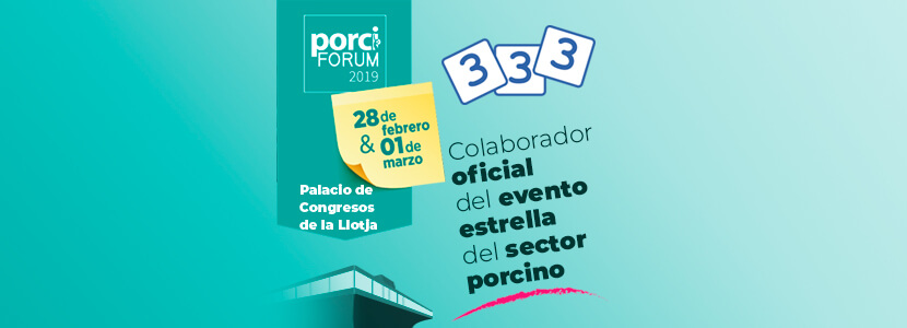 3tres3 será colaborador oficial en porciFORUM 2019