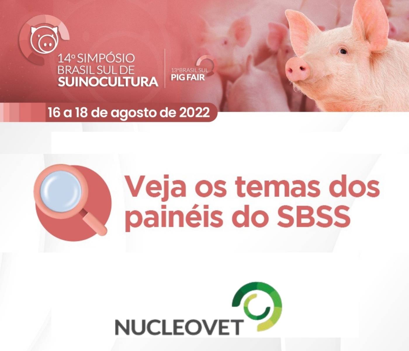 Nucleovet divulga programação científica do 14º SBSS