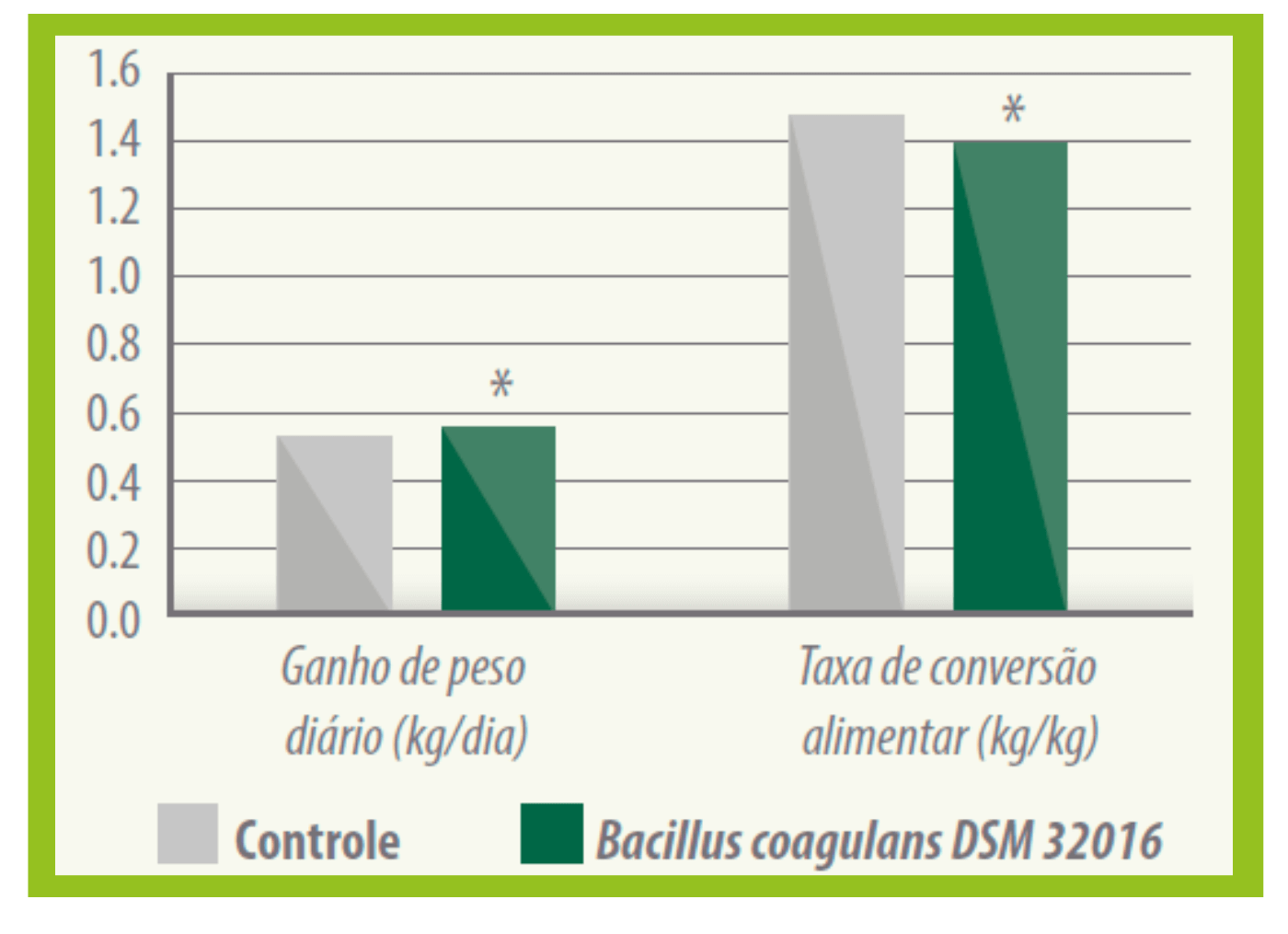  Efeito do Bacillus coagulans DSM 32016 no desempenho de leitões desmamados