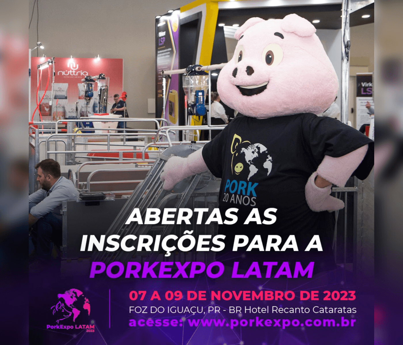 Estão abertas as inscrições para a XI PorkExpo LATAM 2023 e XI Congresso Internacional de Suinocultura