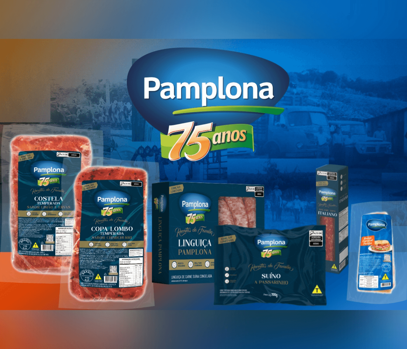Pamplona Alimentos lança produtos em comemoração aos 75 da marca na APAS SHOW 2023