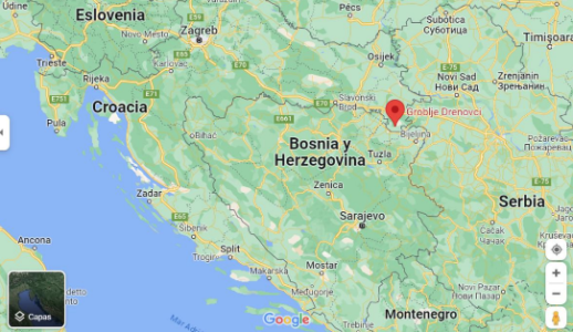 Localización de las dos explotaciones afectadas por PPA en Croacia