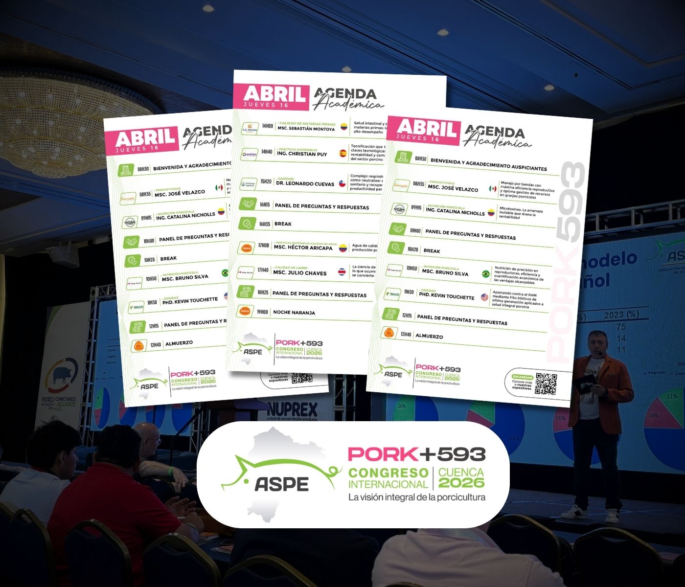 La agenda académica de Pork593 Congreso 2026 reúne los principales ejes de la producción porcina