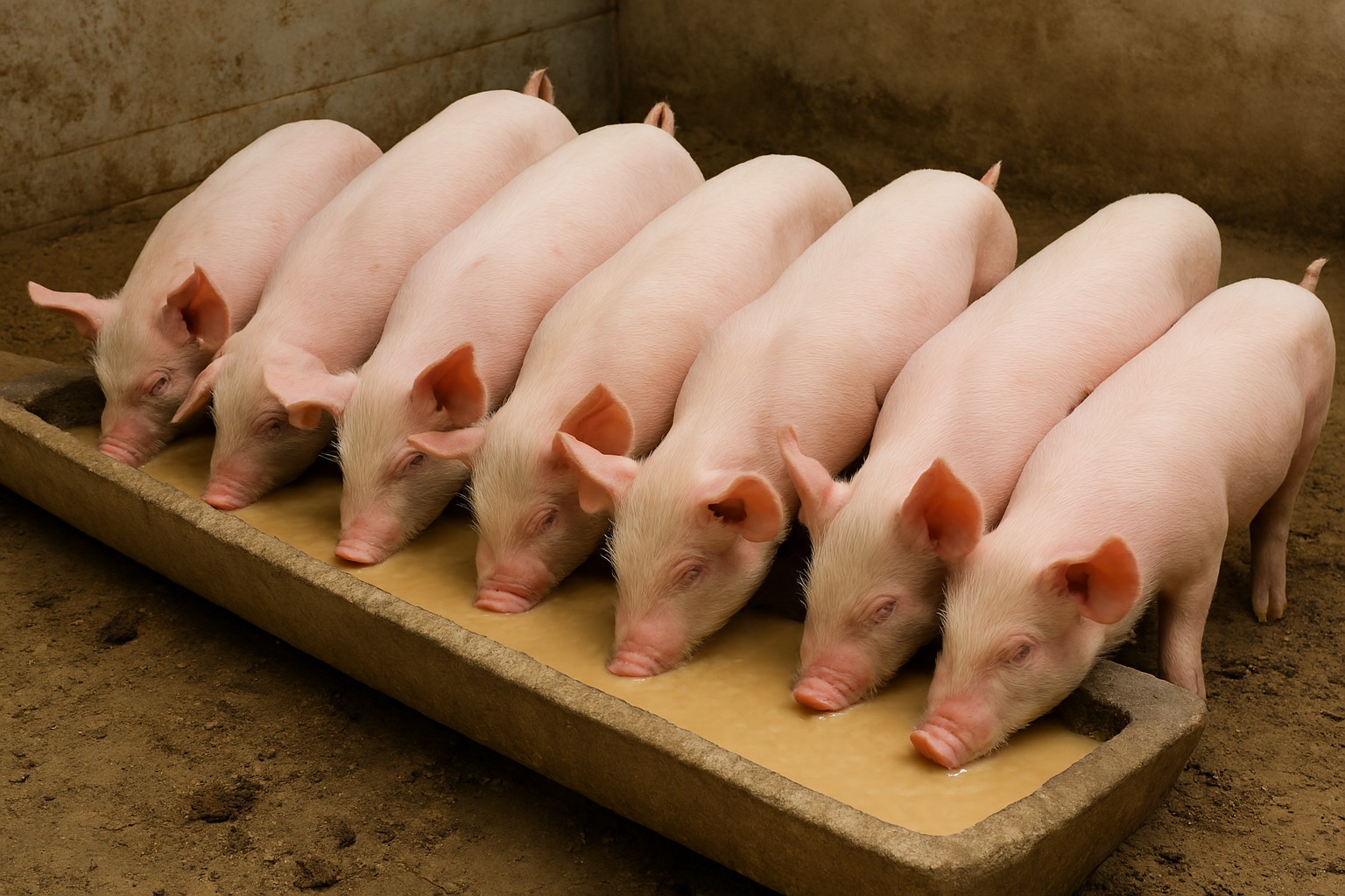 Two-stage fermentation raises quality of liquid pig feed