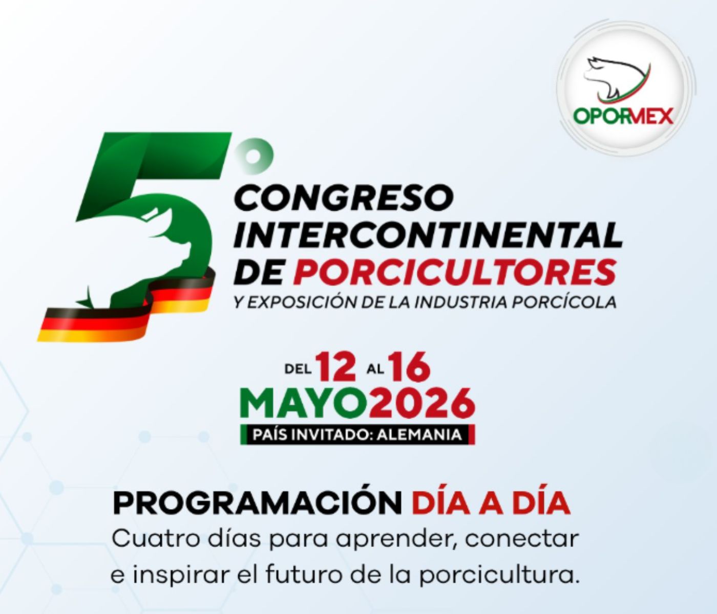 Opormex presenta programa técnico del 5to Congreso Intercontinental de Porcicultores