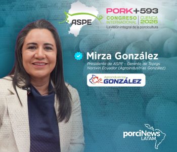 Mirza González, presidenta de ASPE, habla sobre los retos y el futuro de la porcicultura ecuatoriana en el marco del PORK+593.