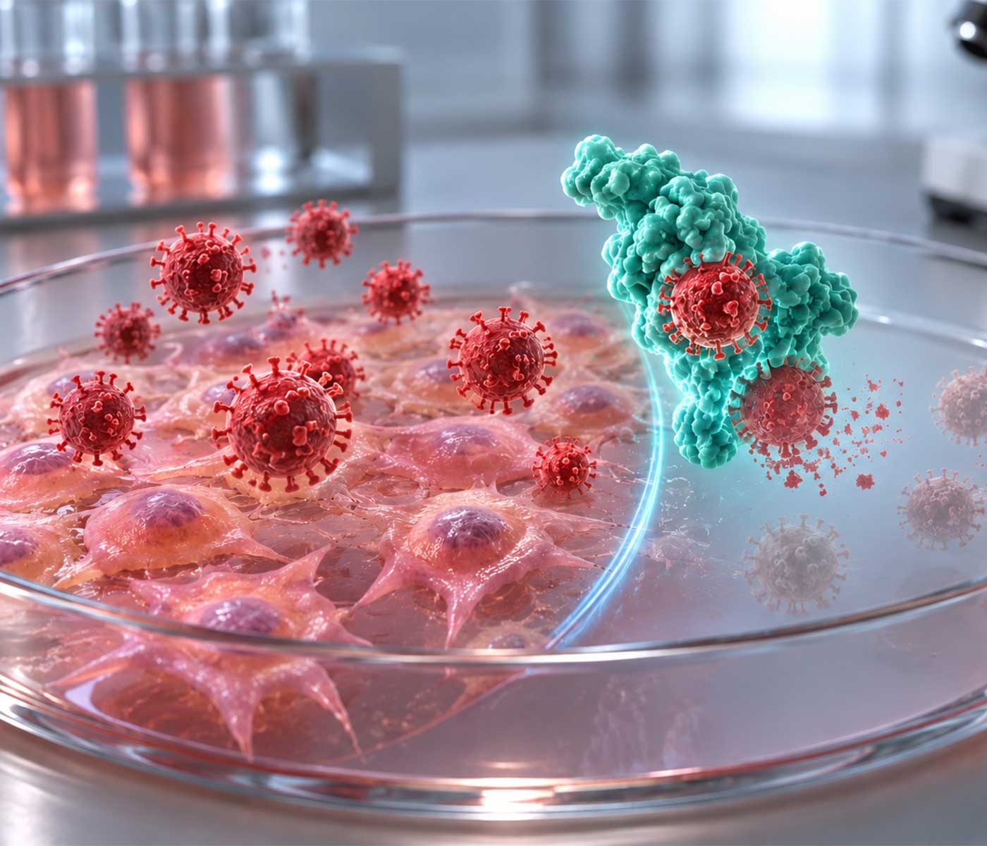 El interferón alfa frena la replicación del PRRSV in vitro